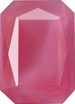 Octagon Faceted Pointed Back (Doublets) Crystal Glass Stone, Pink 21 Moonshine (00375), Czech Republic