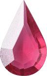 Pear Faceted Pointed Back (Doublets) Crystal Glass Stone, Pink 23 Transparent With Honey (70140-K-Ho), Czech Republic