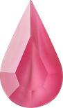 Pear Faceted Pointed Back (Doublets) Crystal Glass Stone, Pink 23 Moonshine (00375), Czech Republic
