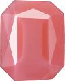 Octagon Faceted Pointed Back (Doublets) Crystal Glass Stone, Pink 23 Pearl Colours (7409-St), Czech Republic