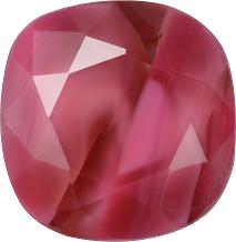 Rounded Square Faceted Pointed Back (Doublets) Crystal Glass Stone, Pink 24 Pearl Colours (94000-00030-Tw), Czech Republic