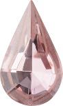 Pear Faceted Pointed Back (Doublets) Crystal Glass Stone, Pink 25 Transparent With Gold Foil (70110-L-Gf), Czech Republic