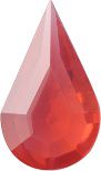 Pear Faceted Pointed Back (Doublets) Crystal Glass Stone, Red 4 Milky Colours (Milky-Strawberry), Czech Republic