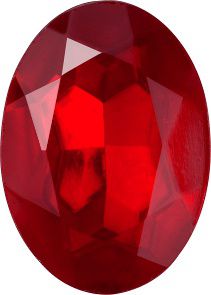 Oval Faceted Pointed Back (Doublets) Crystal Glass Stone, Red 8 Transparent With Gold Foil (90080-Gf), Czech Republic