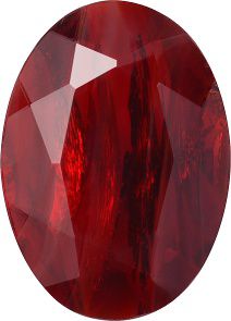 Oval Faceted Pointed Back (Doublets) Crystal Glass Stone, Red 9 With Silver (90080-Ag-Tw), Czech Republic