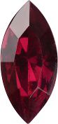 Navette Faceted Pointed Back (Doublets) Crystal Glass Stone, Red 11 Transparent With Chrome (70350-K-St-Chr-Al), Czech Republic