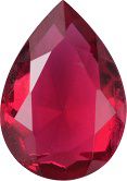 Pear Faceted Pointed Back (Doublets) Crystal Glass Stone, Red 12 Transparent (70350-K-St), Czech Republic