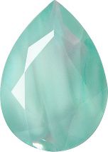 Pear Faceted Pointed Back (Doublets) Crystal Glass Stone, Turquoise 4 Pearl Colours (54010-00030-Tw), Czech Republic
