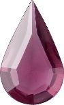 Pear Faceted Pointed Back (Doublets) Crystal Glass Stone, Violet 6 Transparent (20040), Czech Republic