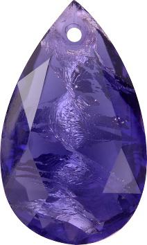 Pear Sew-On Crystal Glass Stone, Violet 6 With Silver (2051-St-Ag-Tw), Czech Republic