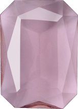 Octagon Faceted Pointed Back (Doublets) Crystal Glass Stone, Violet 7 Transparent (20010-St), Czech Republic