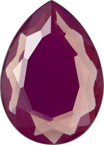Pear Faceted Flat Back Crystal Glass Stone, Violet 8 Transparent With Ab (20020-Abb), Czech Republic