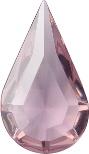 Pear Faceted Pointed Back (Doublets) Crystal Glass Stone, Violet 12 Transparent (200000), Czech Republic