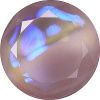 Round Faceted Pointed Back (Doublets) Crystal Glass Stone, Violet 14 Mexico Opals (16215), Czech Republic