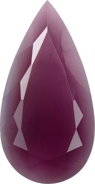 Pear Faceted Pointed Back (Doublets) Crystal Glass Stone, Violet 15 Milky Colours (04030-20060-K), Czech Republic