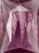 Rectangle Faceted Pointed Back (Doublets) Crystal Glass Stone, Violet 18 With Silver (20020-Ag-Tw), Czech Republic