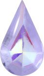 Pear Cabochons Pointed Back Crystal Glass Stone, Violet 19 Transparent With Ab (20210-Abb), Czech Republic