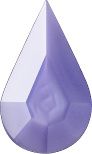 Pear Faceted Pointed Back (Doublets) Crystal Glass Stone, Violet 21 Pearl Colours (02409), Czech Republic