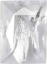 Rectangle Faceted Pointed Back (Doublets) Crystal Glass Stone, White 6 With Silver (00030-Ag-Tw), Czech Republic