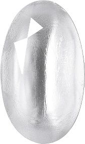 Oval Faceted Pointed Back (Doublets) Crystal Glass Stone, White 6 With Silver (00039), Czech Republic