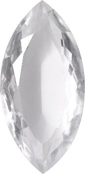 Navette Faceted Pointed Back (Doublets) Crystal Glass Stone, White 7 Transparent (00030), Czech Republic