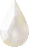 Pear Faceted Pointed Back (Doublets) Crystal Glass Stone, White 7 Pearl Colours (04030-Milky-Yellow-Tw), Czech Republic