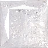 Square Faceted Pointed Back (Doublets) Crystal Glass Stone, White 11 With Silver (05015), Czech Republic