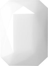 Octagon Faceted Pointed Back (Doublets) Crystal Glass Stone, White 11 Opaque (03000), Czech Republic