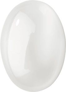 Oval Cabochons Flat Back Crystal Glass Stone, White 12 Moonshine (00375), Czech Republic