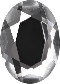 Oval Faceted Flat Back Crystal Glass Stone, White 12 Transparent With Gold Foil (000300-Gf), Czech Republic