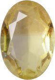 Oval Faceted Pointed Back (Doublets) Crystal Glass Stone, Yellow 5 Multicolours (8010-Bar), Czech Republic