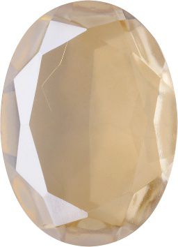 Oval Faceted Pointed Back (Doublets) Crystal Glass Stone, Yellow 5 Transparent With Honey (000300-Ho), Czech Republic