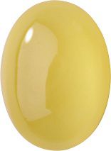 Oval Cabochons Flat Back Crystal Glass Stone, Yellow 7 Moonshine (01192), Czech Republic