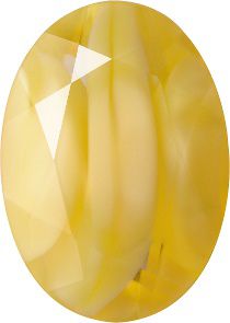 Oval Faceted Pointed Back (Doublets) Crystal Glass Stone, Yellow 8 Pearl Colours (84000-00030-Tw), Czech Republic