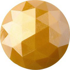 Round Faceted Flat Back Crystal Glass Stone, Yellow 8 Opaque With Honey (830120-Ho), Czech Republic