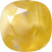 Rounded Square Faceted Pointed Back (Doublets) Crystal Glass Stone, Yellow 8 Pearl Colours (84000-00030-Tw), Czech Republic