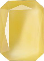 Octagon Faceted Pointed Back (Doublets) Crystal Glass Stone, Yellow 8 Moonshine (01192), Czech Republic