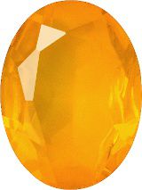 Oval Faceted Pointed Back (Doublets) Crystal Glass Stone, Yellow 10 Transparent (900300-Sv), Czech Republic