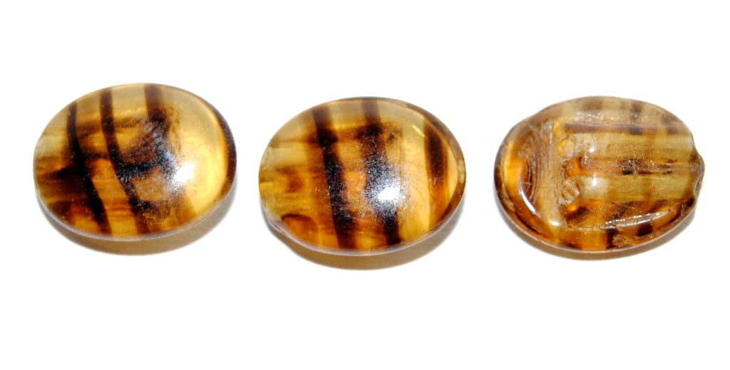 Czech Glass Hand Made Button Knob, Kb 25 (KB-25), Glass, Czech Republic