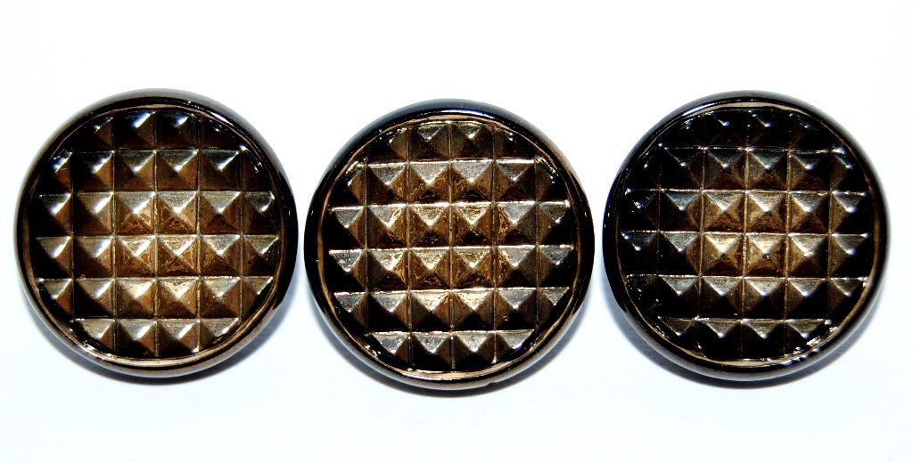 Czech Glass Hand Made Button Knob, Kb 40J (KB-40J), Glass, Czech Republic