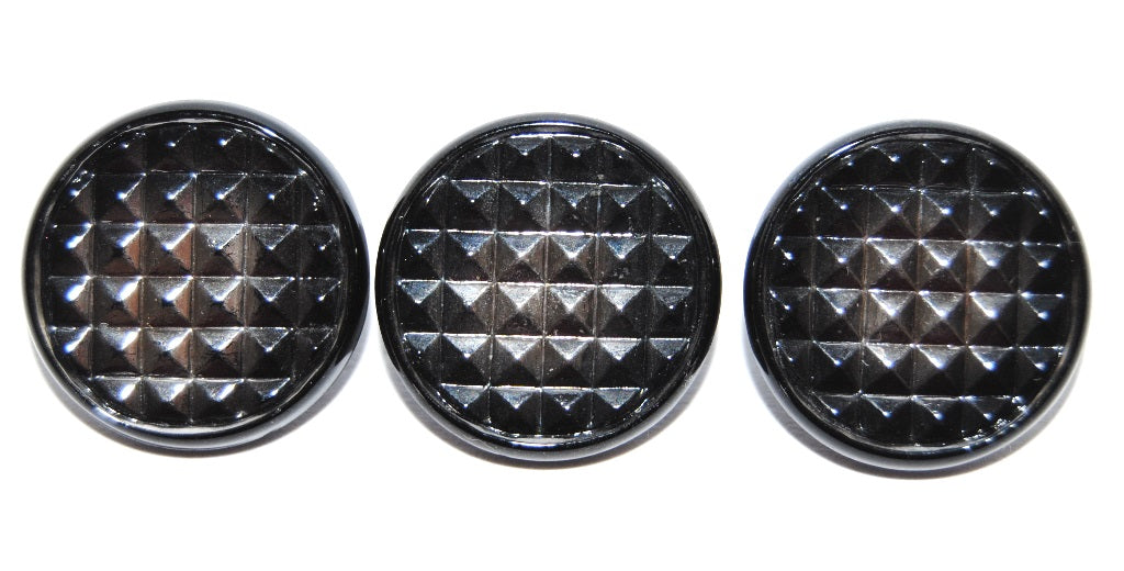 Czech Glass Hand Made Button Knob, Kb 40M (KB-40M), Glass, Czech Republic