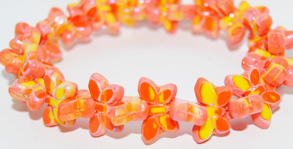 Table Cut Butterfly Beads, 93148312 Ab2Xside (93148312-AB2XSIDE), Glass, Czech Republic