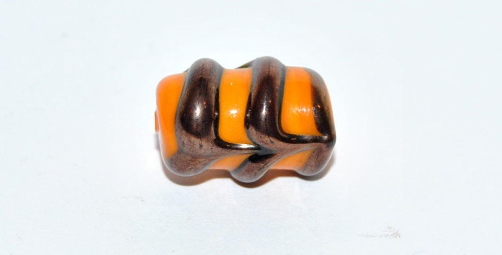 Czech Glass Hand Made Roller Tube Lampwork Beads, (G), Glass, Czech Republic