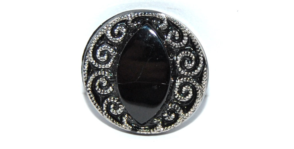 Czech Glass Hand Made Button Knob, Kb 95 (KB-95), Glass, Czech Republic