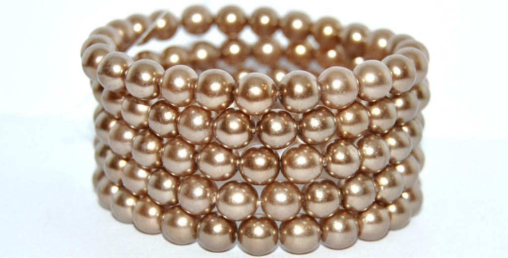 Round Pressed Glass Beads Druck, Brown 1 Wax (BROWN-1-WAX), Glass, Czech Republic