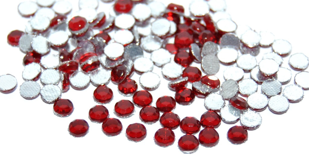Rhinestones Hot Fix (with glue), Ss16 Siam Ruby (SS16-SIAM-RUBY), Glass, Czech Republic