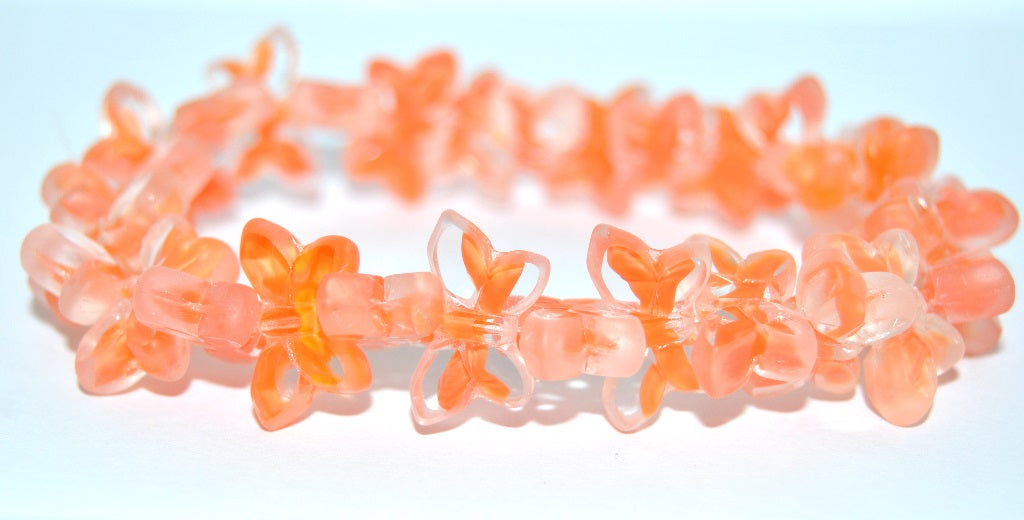 Table Cut Butterfly Beads, 96018C Matte (96018C-M), Glass, Czech Republic