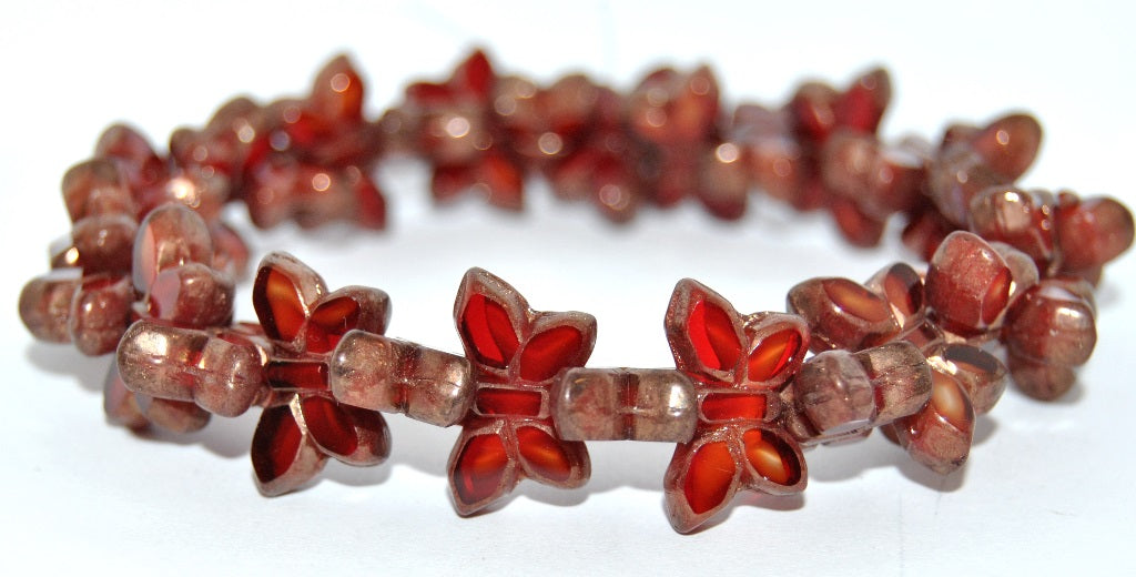 Table Cut Butterfly Beads, 6918 86750 (06918-86750), Glass, Czech Republic