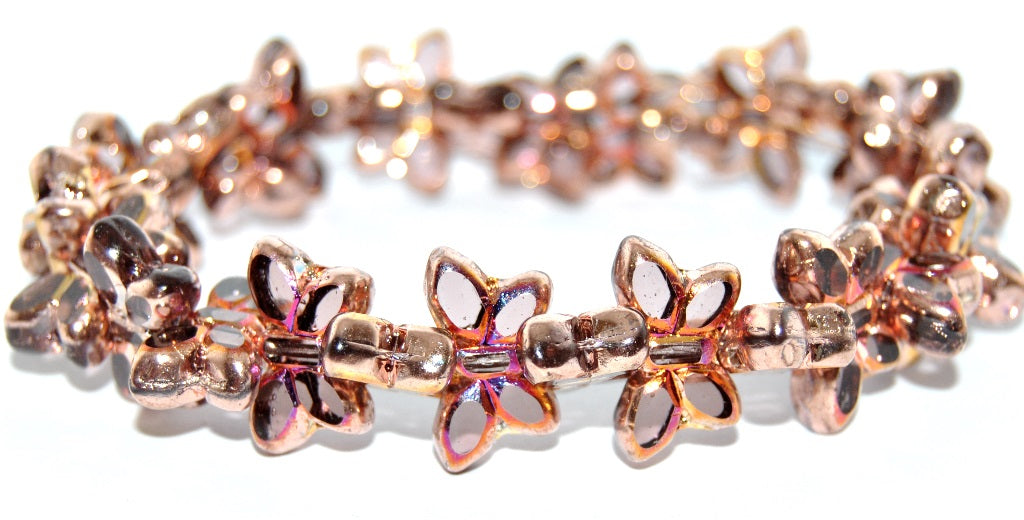 Table Cut Butterfly Beads, Transparent Light Amethyst Sliperit 2Xside (20040-29500-2XSIDE), Glass, Czech Republic