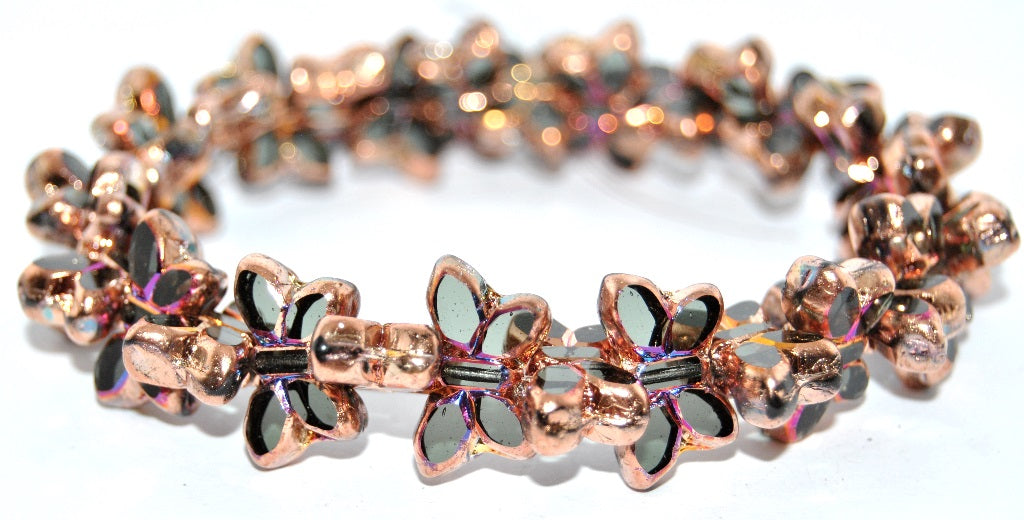 Table Cut Butterfly Beads, Pale Blue Sliperit 2Xside (30310-29500-2XSIDE), Glass, Czech Republic